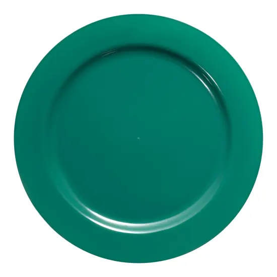 Solid Green Holiday Round Disposable Plastic Appetizer/Salad Plates - 7.5" (120 Plates) {2}