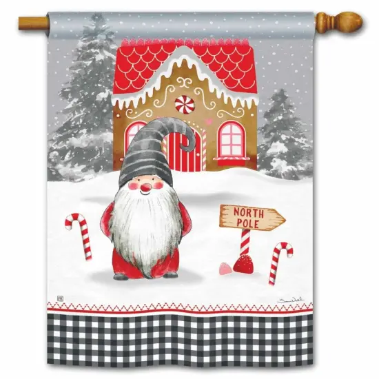 Holiday Gnome Flag Decorative Banner Christmas {1}