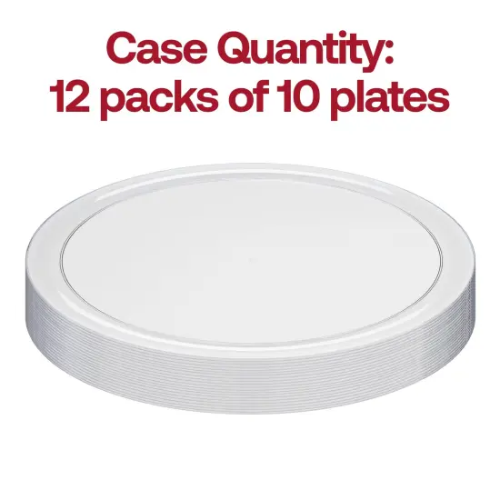 Clear Flat Round Disposable Plastic Appetizer/Salad Plates - 8.5" (120 Plates) {4}