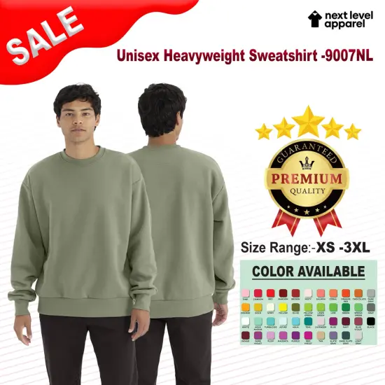 Next Level&reg; Unisex Heavyweight Full Sleeve Sweatshirt MIDNIGHT NAVY {2}