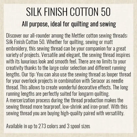 Flint Stone (9104-0342) | Silk-Finish Cotton 50wt (500M / 547Y) | Mettler Thread {3}