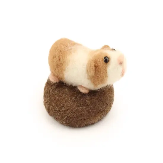 Felting Kit - Tiny Guinea Pig Needle Felt Kit. Amiguwoolli {1}