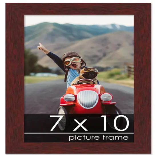 Square Classic Modern Brown Picture Frame - UV Acrylic, Foam Board Backing, Hanging Hardware {3}