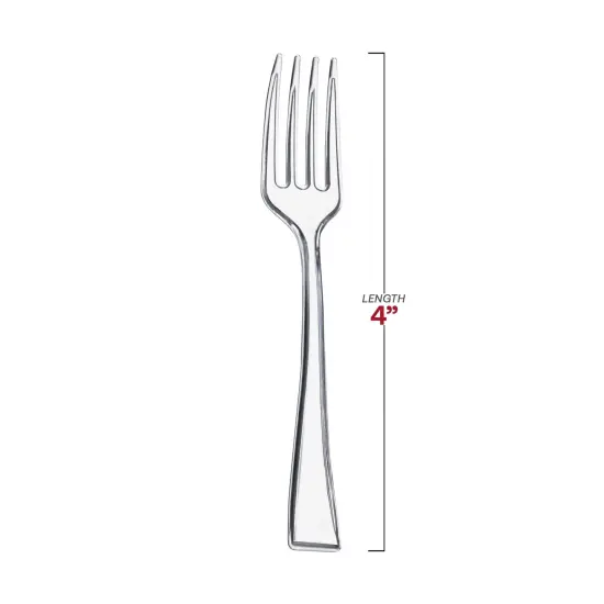 Clear Mini Plastic Disposable Tasting Forks (960 Forks) {3}
