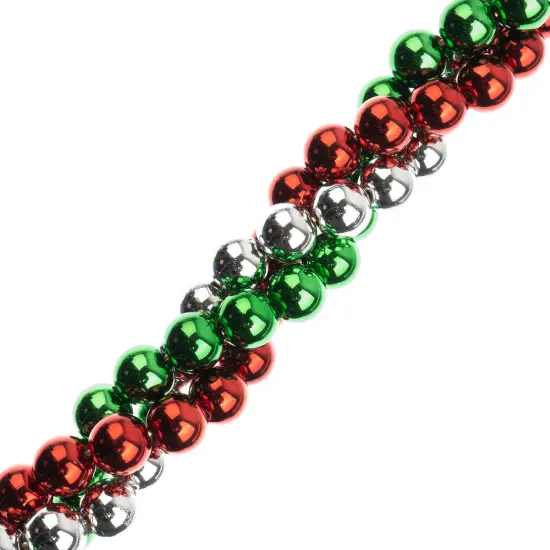 Crystal Lane DIY 7" Designer Holiday Red & Green Glass Bead Mix Strand Twisted / Green &Red {1}