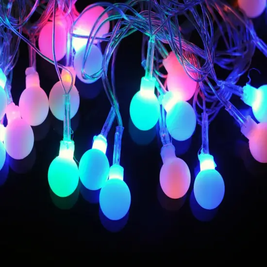 100 LED String Light Bulb w/ connector Multicolor {3}