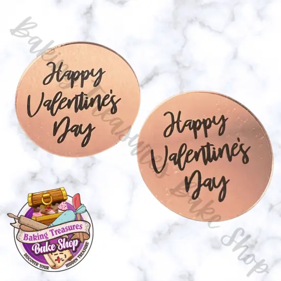 Valentine's Acrylic Toppers Sliver {3}