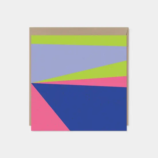 Color Block Square Modern Art Card VII {1}