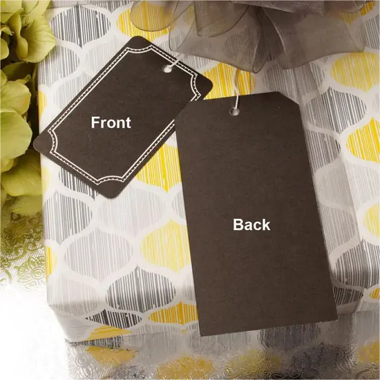 Black White Chalkboard Strung Gift Tags 2 1/8 '' x 4 1/4 '' {1}