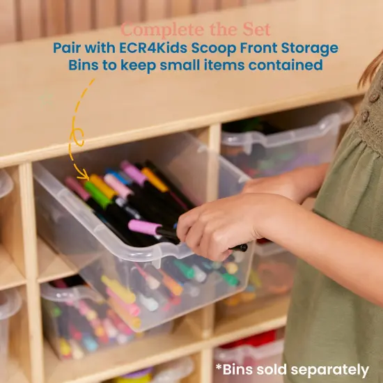 Streamline 20 Cubby Tray Storage Cabinet, 4x5 Natural {4}