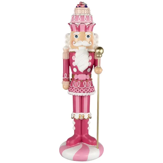 Northlight Pastel Candy Nutcracker King Christmas Figure - 21.5" - Pink {3}