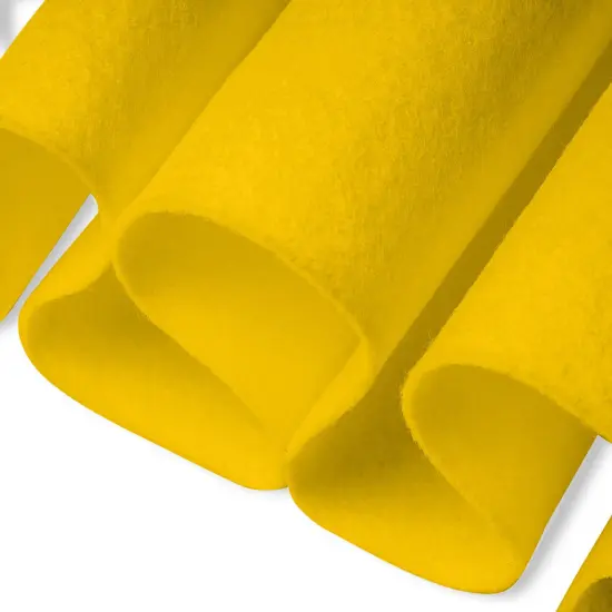 FabricLA Craft Felt Fabric - 18" X 18" Inch Wide & 1.6mm Thick Felt Fabric - Yellow A4 - Use This Soft Felt for Crafts - Felt Material Pack {1}