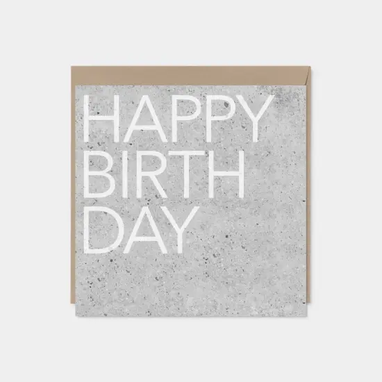 Cement Texture Birthday Card {1}
