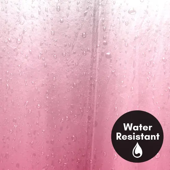 Americanflat 71x74 Ombre Pink Shower Curtain - Water Resistant - Polyester Fabric {3}