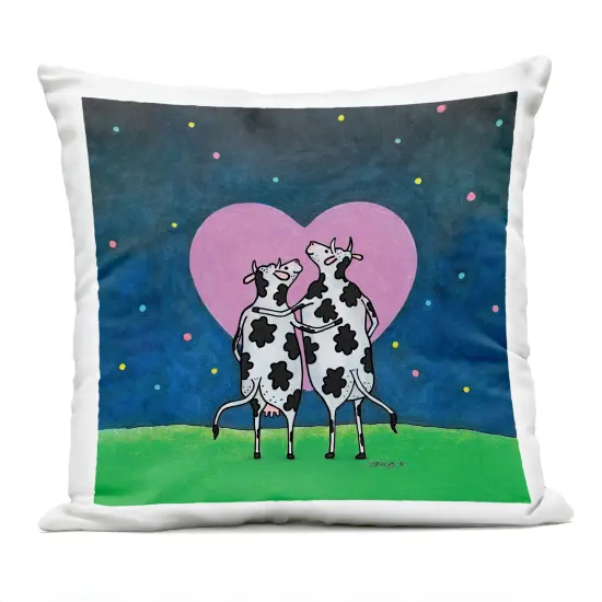 Stupell Industries Loving Significant Udder Outdoor Printed Pillow design by Roger Straub, 18 x 7 x 18 {1}