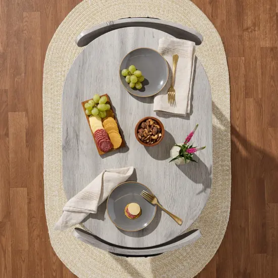 Best Choice Products 3-Piece Modern Oval Dining Table Set, Small Kitchen Dinette w/ 2 Chairs Gray/Black {3}