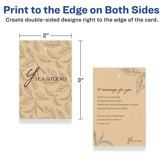 Avery 2" x 3" Rectangle, Kraft Brown Printable Tags {6}