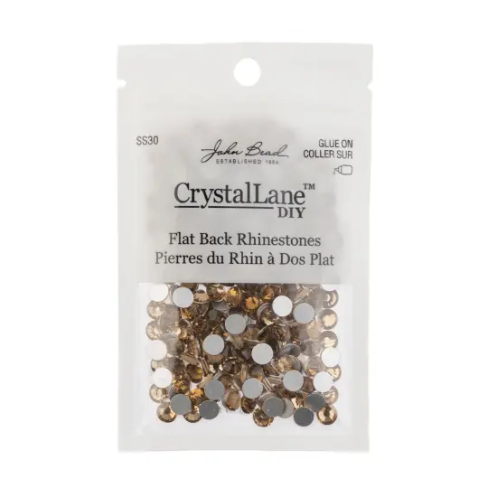 Crystal Lane DIY SS30 Glass Flatback Rhinestones, 288pcs Light Colorado Topaz {2}
