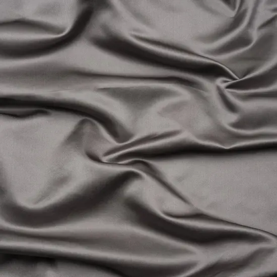 1 Yard Heather Gray Silk Duchesse Satin Luxury Formal Wear Fabric, 59 Inches Wide {1}