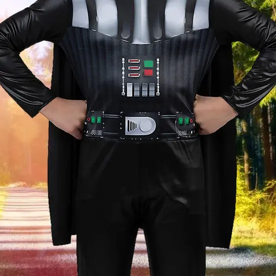 Darth Vader Value Child Costume Black Jumpsuit Cape and Mask {3}