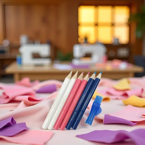 Sewing Fabric Pencils with Brush Tailor Pencils (Aqua) {4}