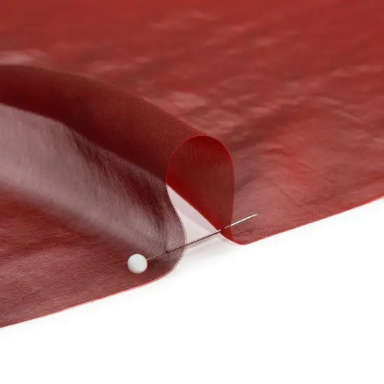 1 Yard Red Black Iridescent Silk Voile Chiffon Like Draping Fabric, 54 Inches Wide {2}