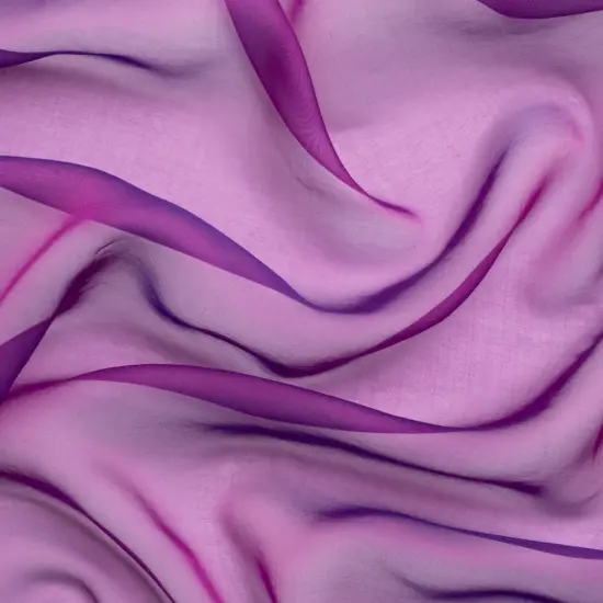 1 Yard Magenta Navy Iridescent Silk Voile Chiffon Like Fabric Lightweight , 54 Inches Wide {1}