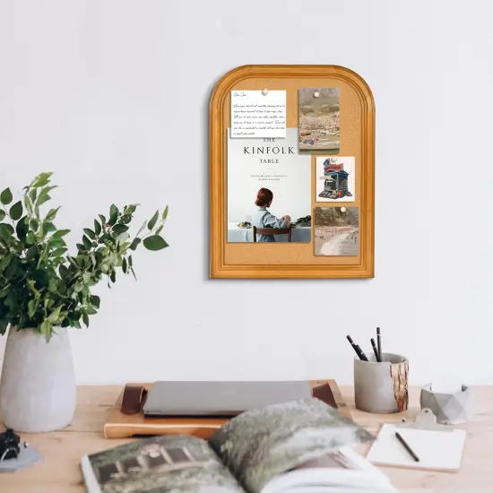 17X13 inches - Cork Board for Walls with Frame(Brown) {4}