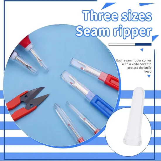 Seam Ripper Set (Bag, Scissors, Tape Measure, Thread) {3}