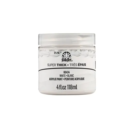 FolkArt Super Thick Acrylic Paint White 4 oz {1}
