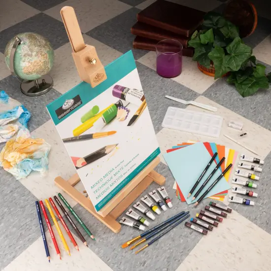 REA5220 | Mixed Media H-Frame Easel Art Set - 52pc {2}