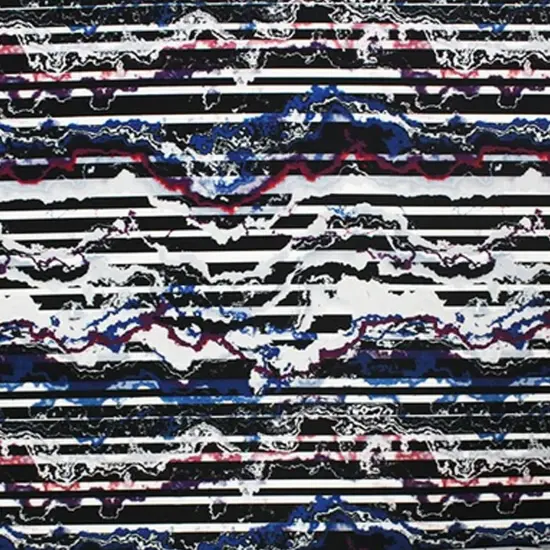 Distressed Stripes Printed Spandex {2}