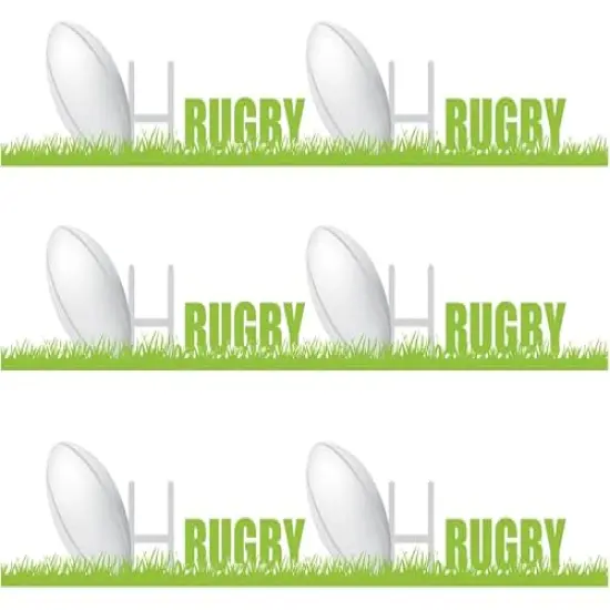 Rugby Edible Image Edible cake border 3 Strips 2.5x10.5 inchs in size {1}