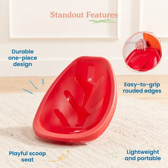 Leaf Floor Seat, Rocker Chair, 6-Piece Red {4}