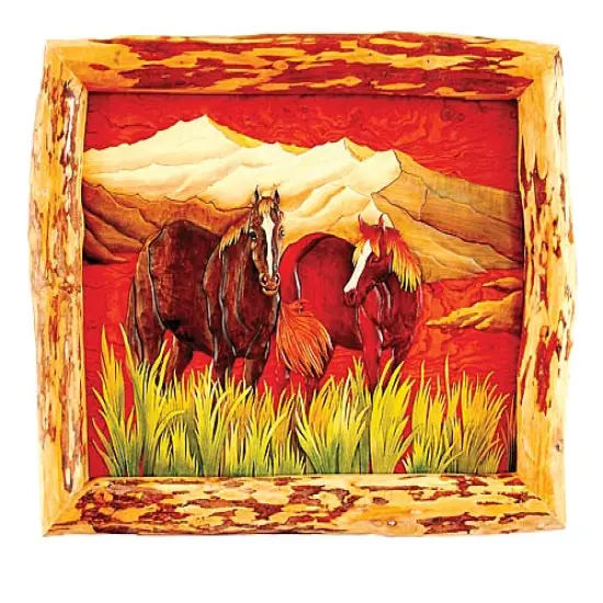 Grazing Horses Wall Art &ndash; 36" x 28" {1}