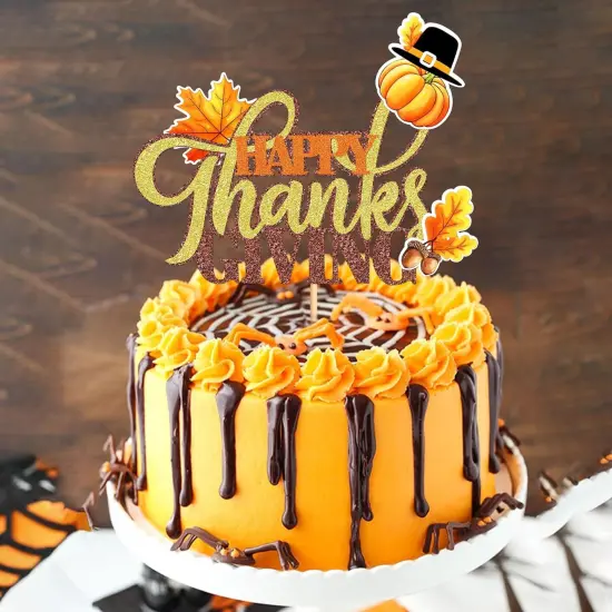 1 Pack Happy Thanksgiving Day Cake Toppers {2}