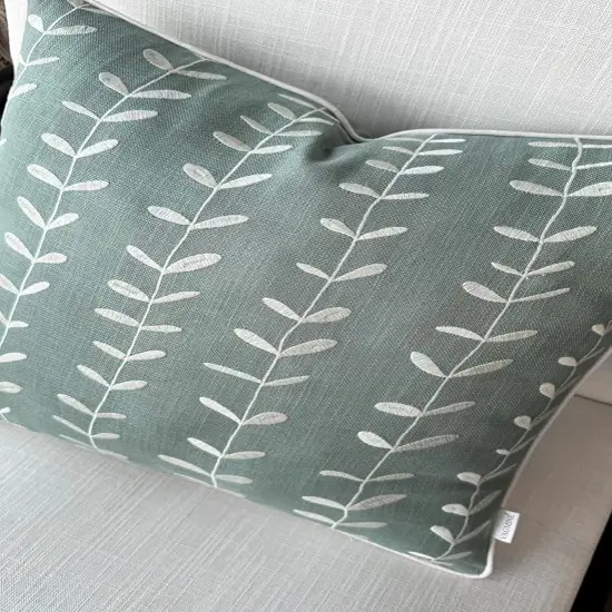 Hand Crafted Cotton Square Decorative Accent Throw Pillow Cover - for Master Bedroom, New Home, Anniversary, Farmhouse, Couch, Sofa - Lollipop-Light Teal, 18x18 Inches {4}