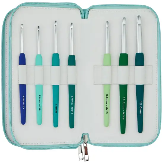 KnitPro-Waves Grande Crochet Hook Set-Set Of 14 - Assorted Sizes {3}