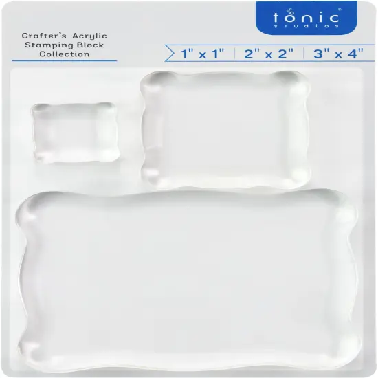 Tonic Studios Acrylic Stamping Blocks-1"x1"; 2"x2"; 3"x4" {1}