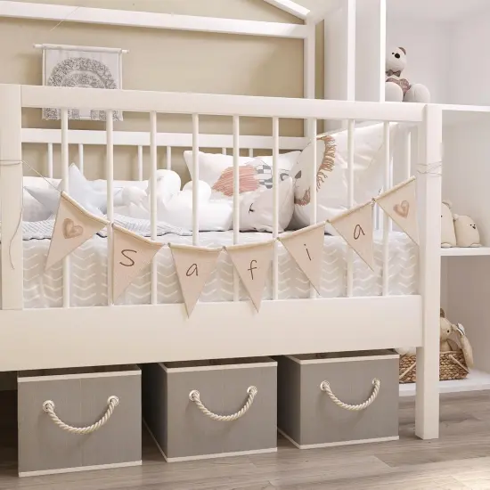 Fabric Storage Bins 4-Pack, Collapsible Storage Baskets for Organizing {5}