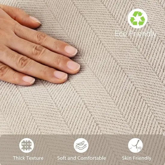 Beige Pillow Covers 18x18 Set of 2 Chenille Throw Pillow Covers with Elegant Design Soft and Luxurious Decorative Throw Pillows for Couch, Bed, and Home Decor {4}