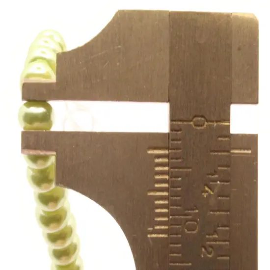 120 5mm Green Glass Pearl Rondelle Beads {5}