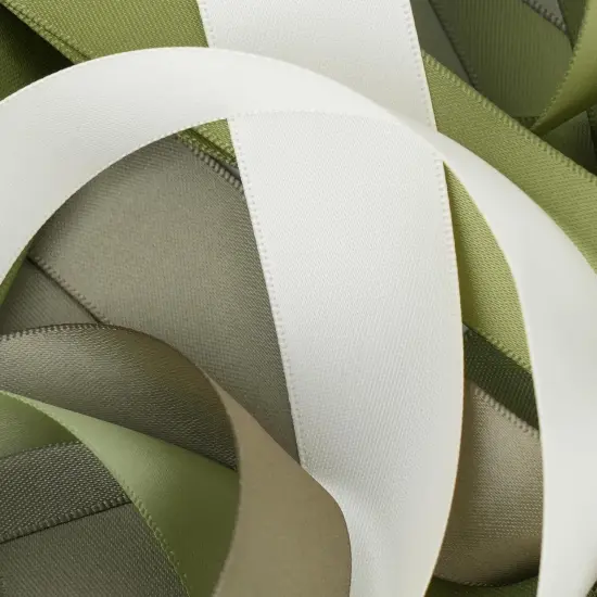 Sage Green Ribbon 1 Inch Moss Green Double Face Satin Ribbon 6 Rolls Sage Ribbon for Wedding Green Ribbon for Baby Shower Ribbon for Gift Wrapping Hair Bows Crafts - 60Yards {3}