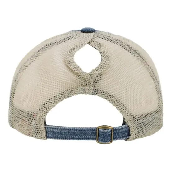 Infinity Her&reg; Women's Denim Mesh Back Cap Denim/ Khaki {2}