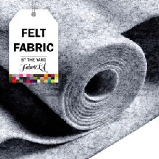 FabricLA Craft Felt Fabric - 72" Inch Wide & 1.6mm Thick Non-Stiff Felt Fabric by The Yard - Use This Soft Felt Roll for Crafts - Felt Material Pack - Heather Grey Felt, 4 Continuous Yards {1}