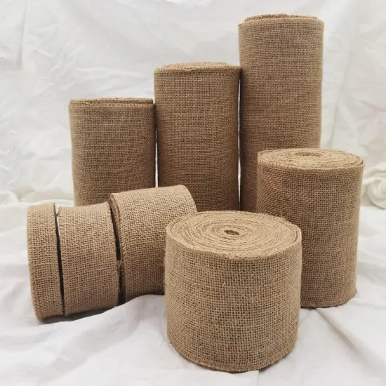 1" Natural Burlap Fabric Roll 10 Yards Jute Ribbon for Gift Wrapping Craft Projects Wedding Decoration Home Decoration 2.5CM {5}