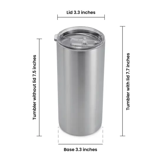 Makerflo 20 oz Thick Stainless Steel Tumbler with Lid & Straw, Craft-Ready for DIY Gifts & Personalization (Epoxy, UV DTF, Vinyl, and Laser Engraving) - Not for Sublimation {8}