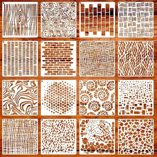 16PCS Geometric Stencils(16PCS/6"-01) {1}