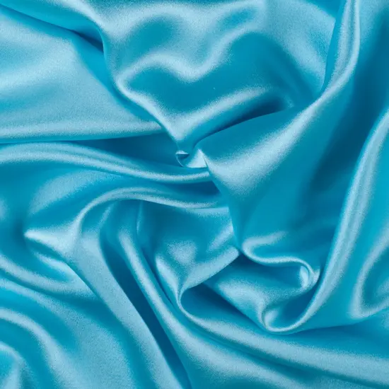 1 Yard Angel Blue Silk Crepe Back Satin Opulent Smooth Soft Draped Fabric 44 inch Width {1}
