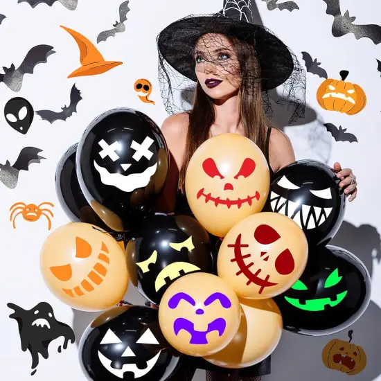 50 Pcs Halloween Pumpkins Carving Stencils(Halloween Style) {2}